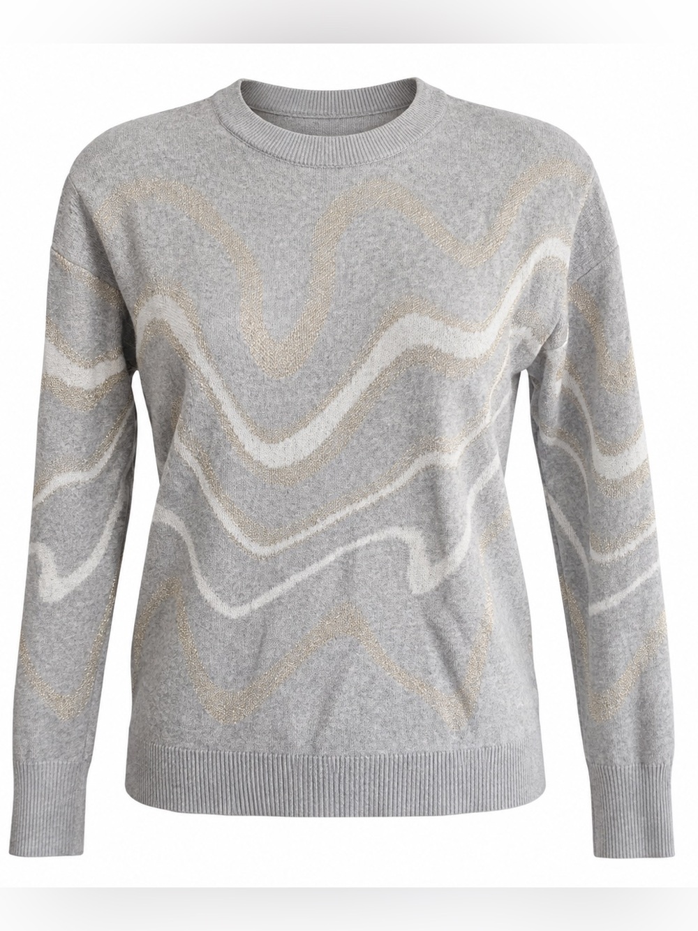 A new day gently worn gray detailed sweater